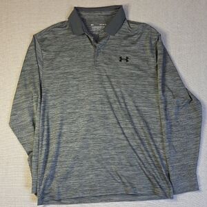 Under Armour Men's Heathered Gray Polo Shirt